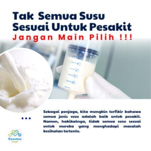 Tak Semua Susu Sesuai Untuk Pesakit, Jangan Main Pilih